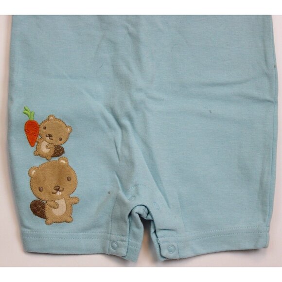 NEW 2014 Gymboree Baby Beaver 3-pc Layette Newborn 0-3 Sleeper Romper Beanie Hat - Picture 9 of 16